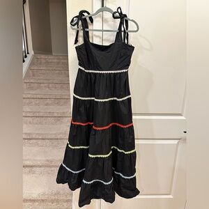 Black Dress with Tie Shoulders